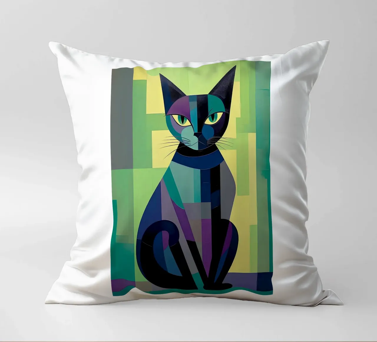Gatto colorato geometrico cuscino da Kaden