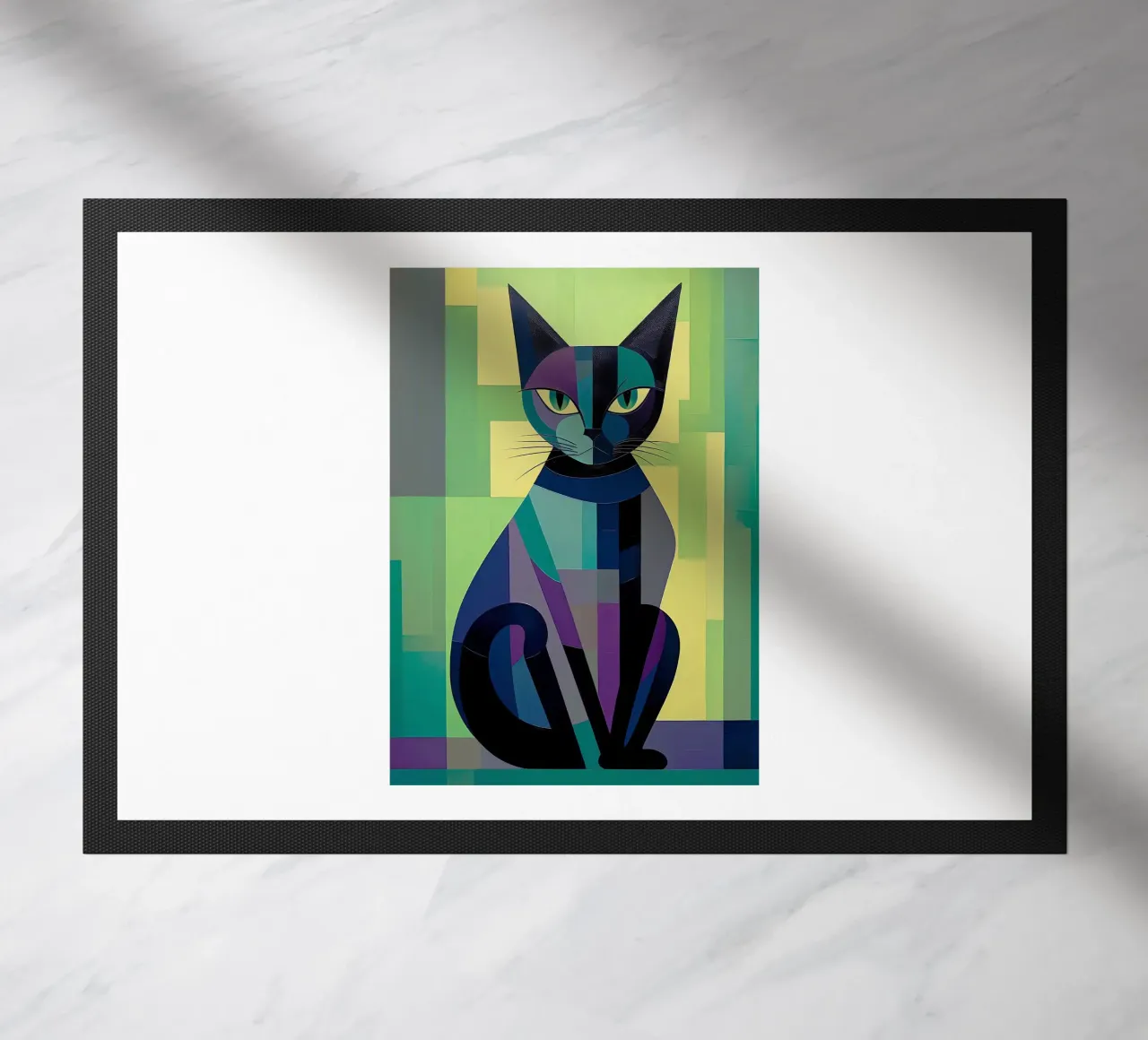 Gatto colorato geometrico zerbino da Kaden