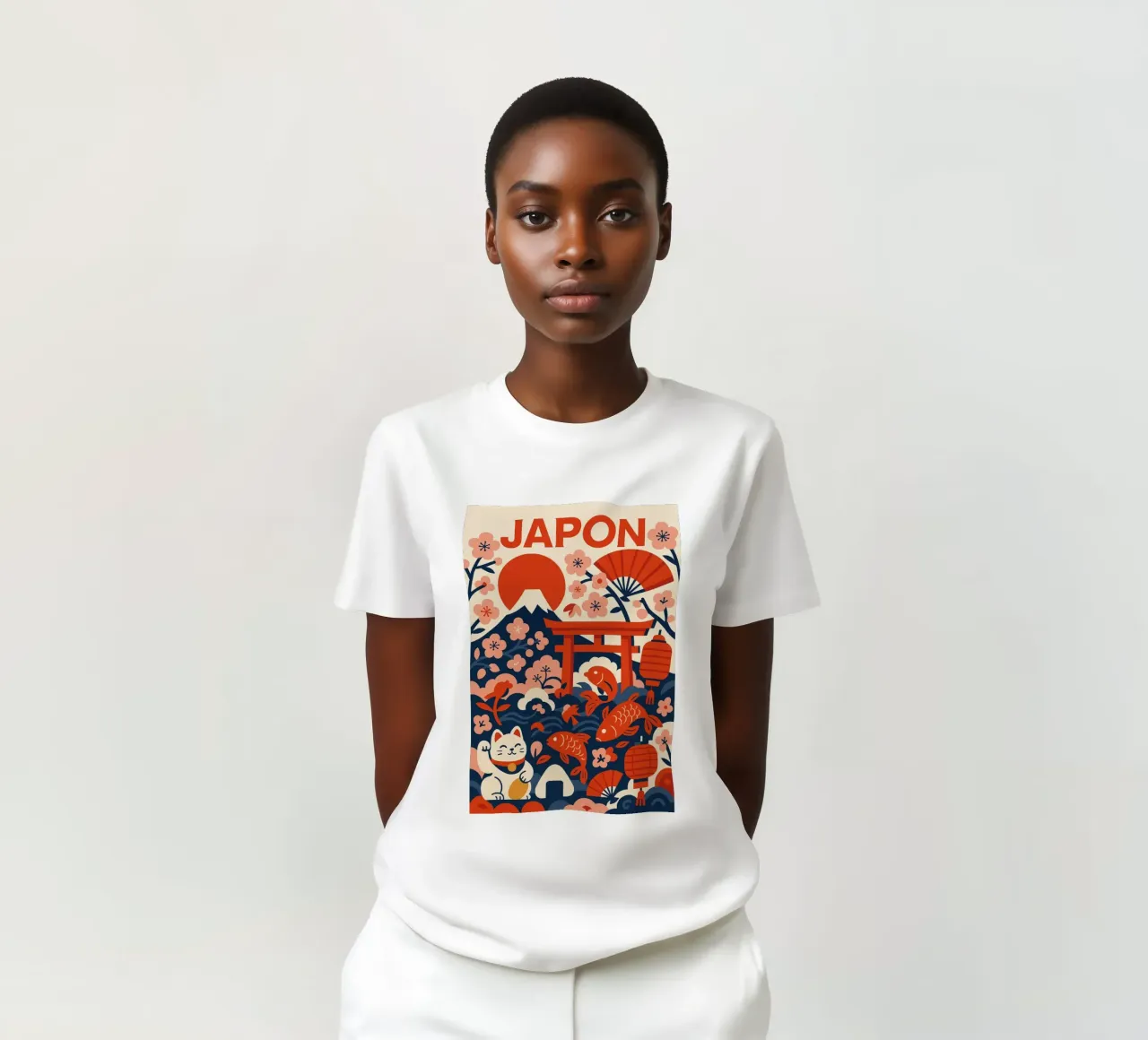 GIAPPONE - Il manifesto zen e grafico t-shirt da JETLAG | affiches voyage