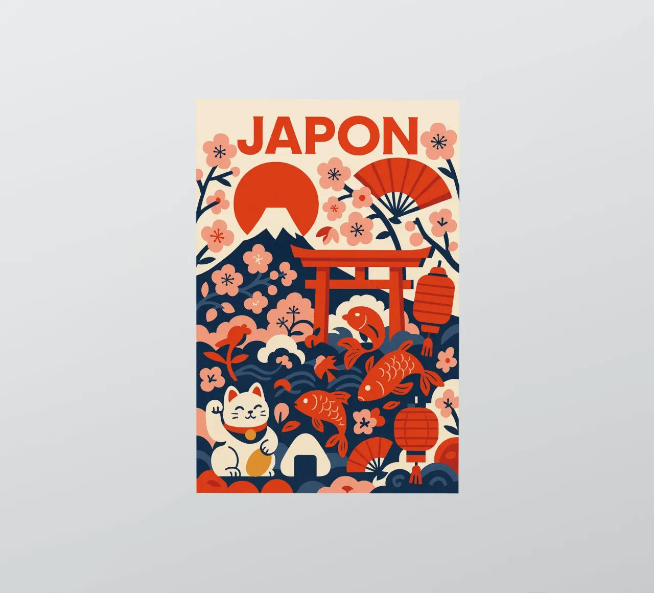JAPAN - The zen and graphic poster sticker by JETLAG | affiches voyage