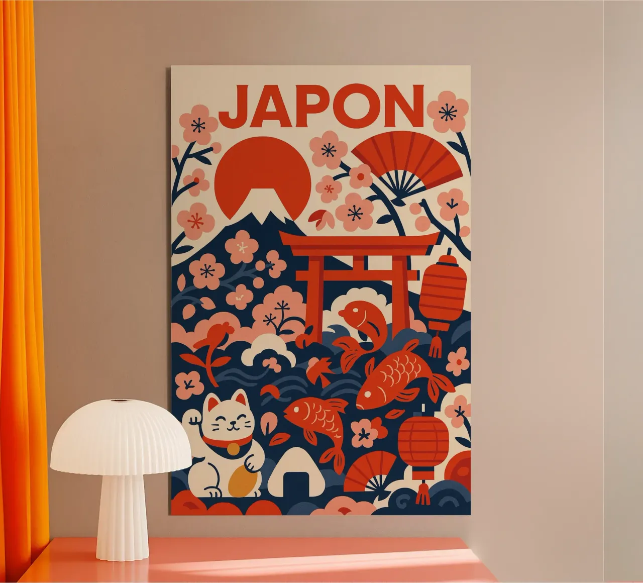 JAPAN - The zen and graphic poster alu-dibond by JETLAG | affiches voyage