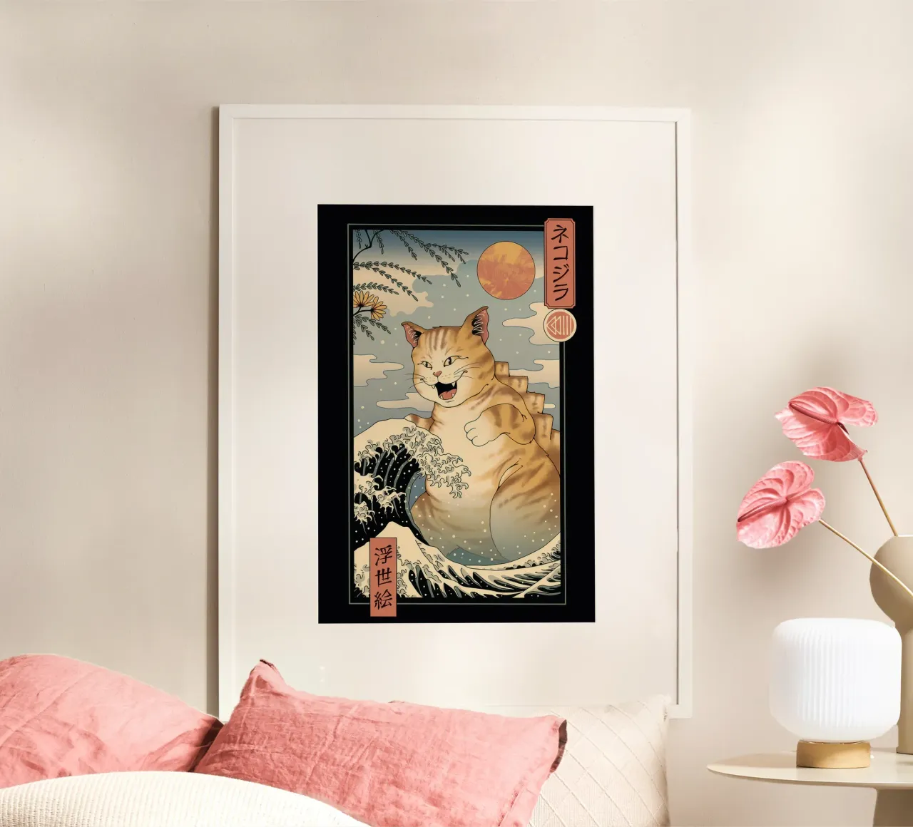 Vincent Trinidad - Catzilla Ukiyoe carta hahnemühle da mixmat