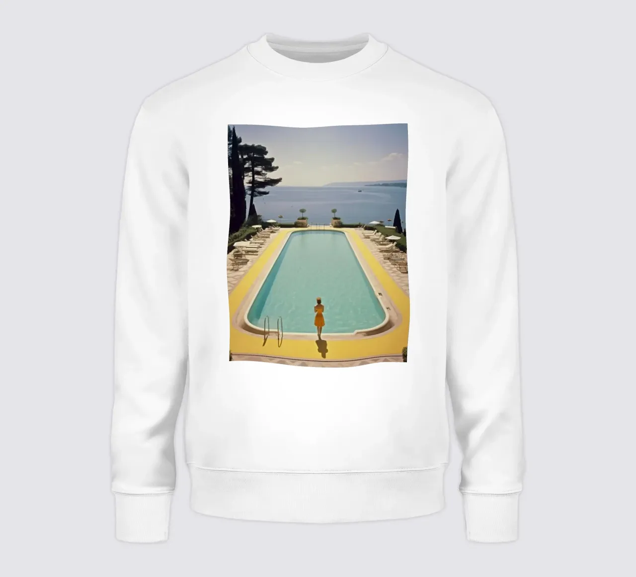 Piscina retrò di Cannes felpa da Longoria Studio