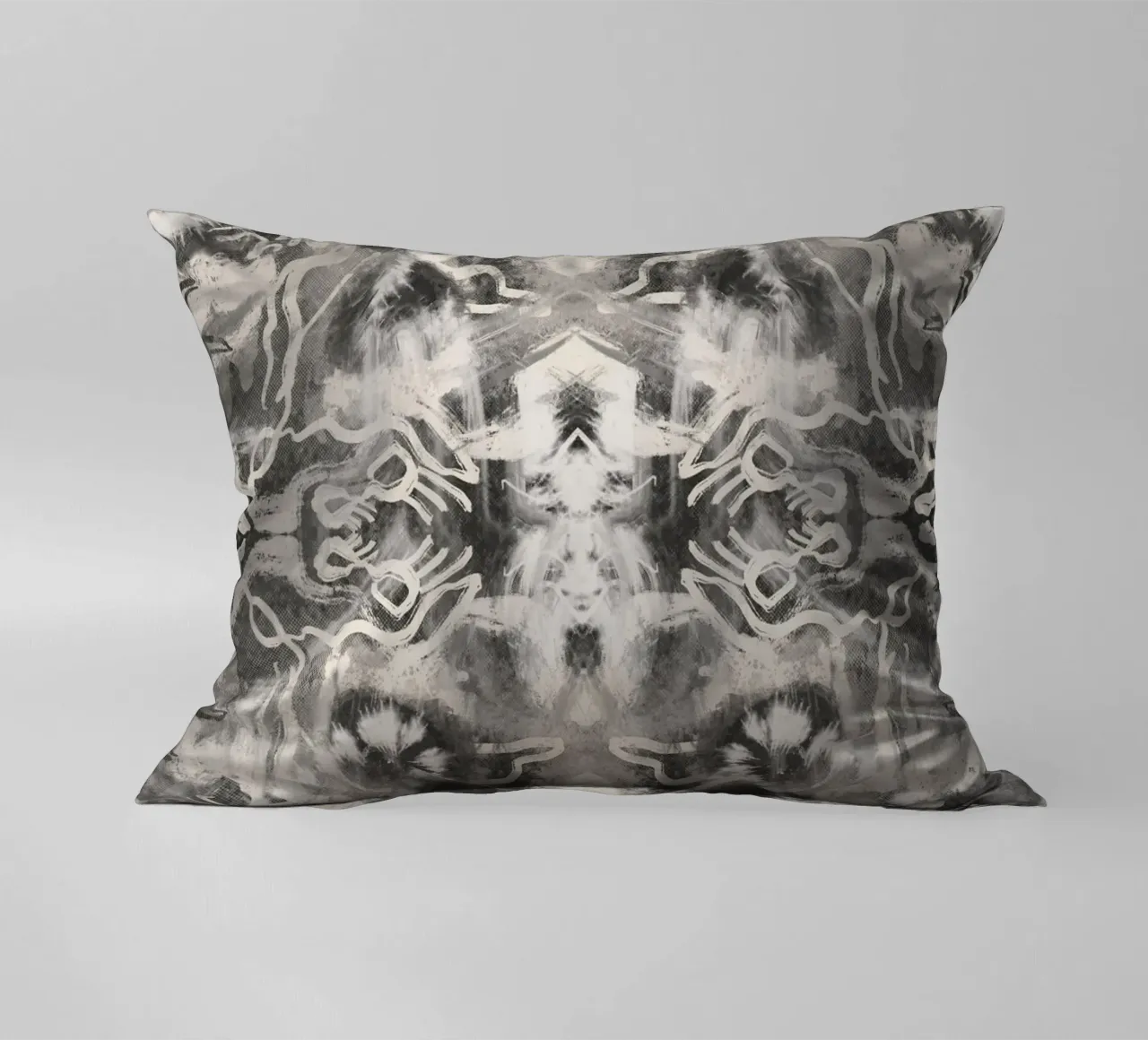 Rorschach 09 in bianco e nero cuscino da Little Dean