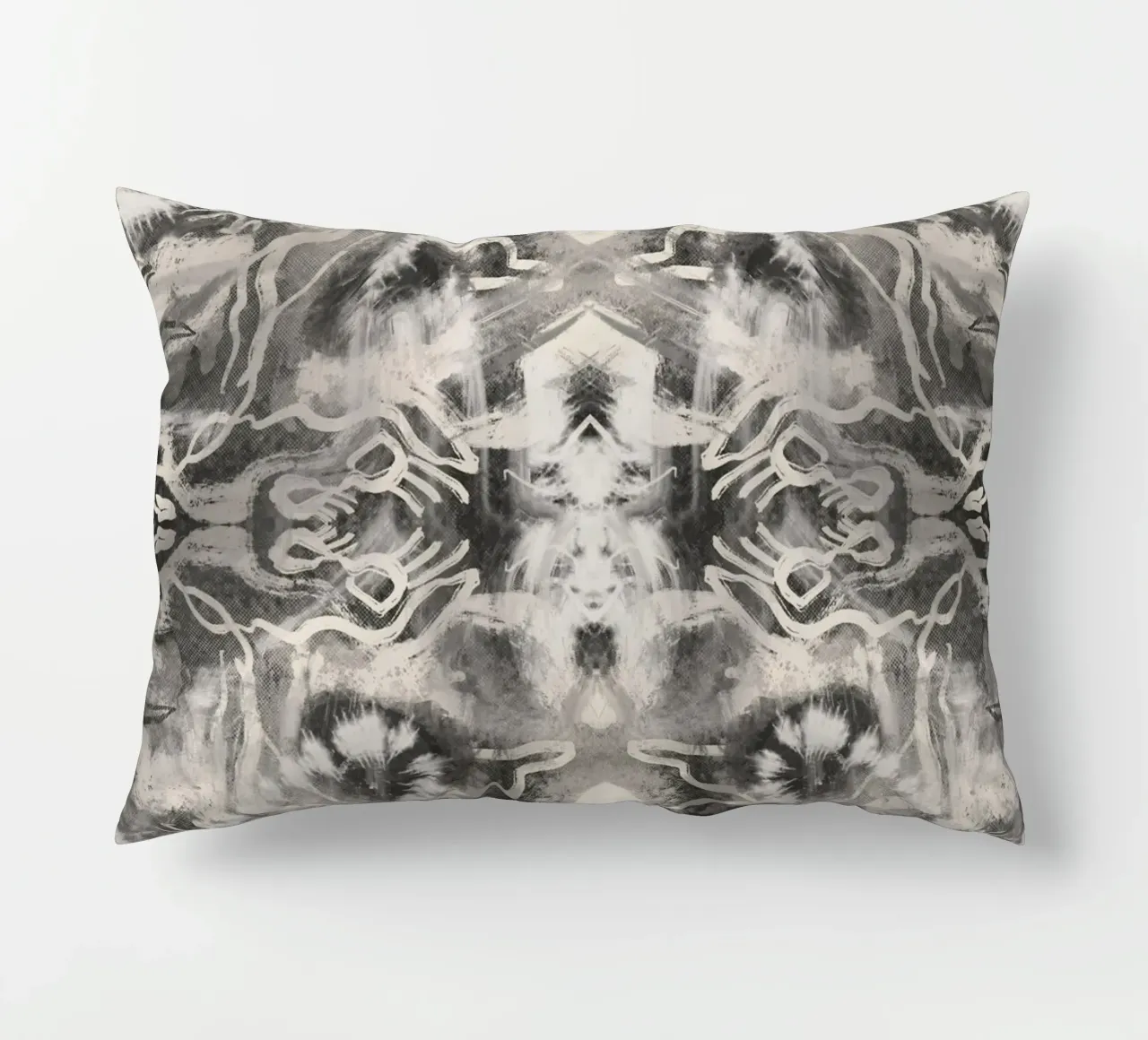 Rorschach 09 in bianco e nero cuscino da Little Dean