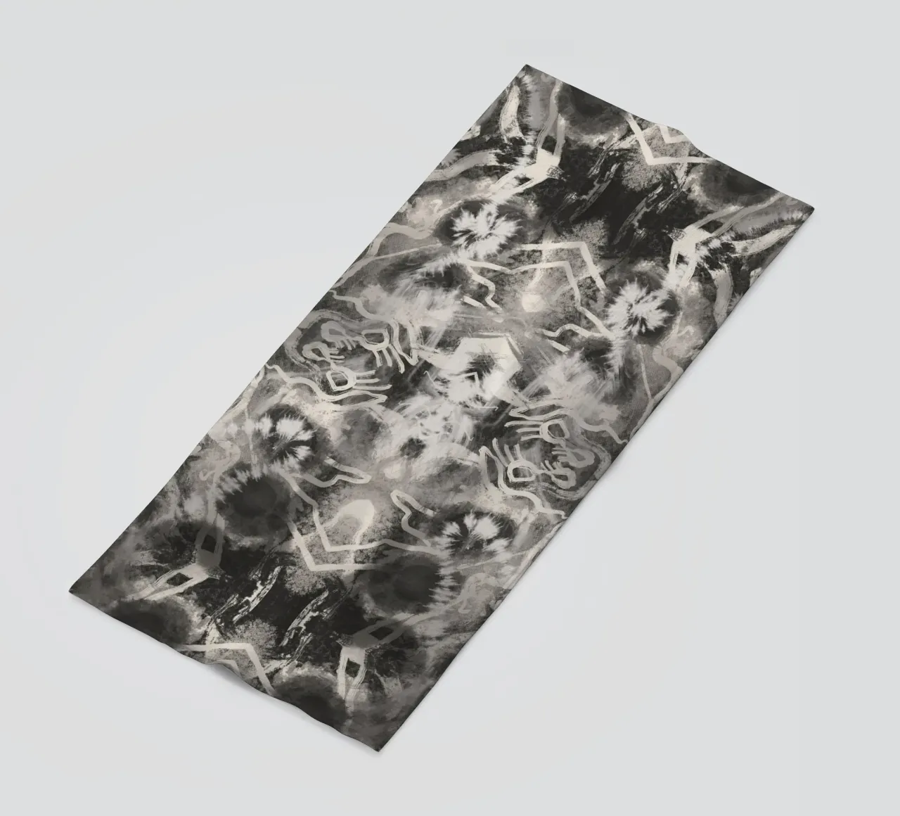 Rorschach 09 in bianco e nero telo mare da Little Dean