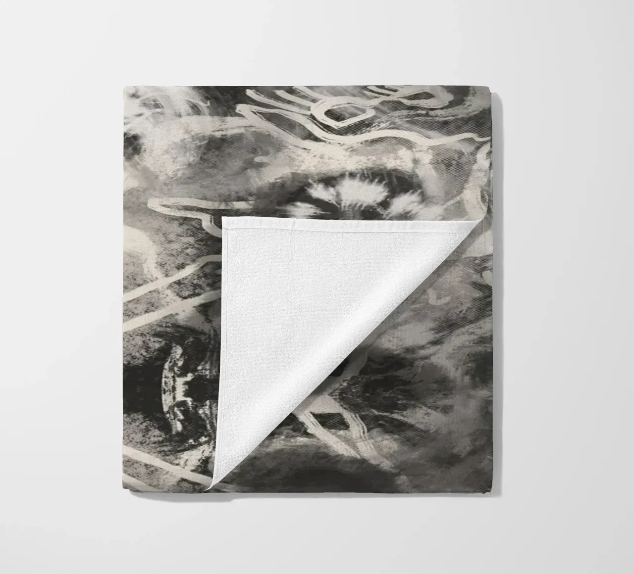 Rorschach 09 in bianco e nero telo mare da Little Dean