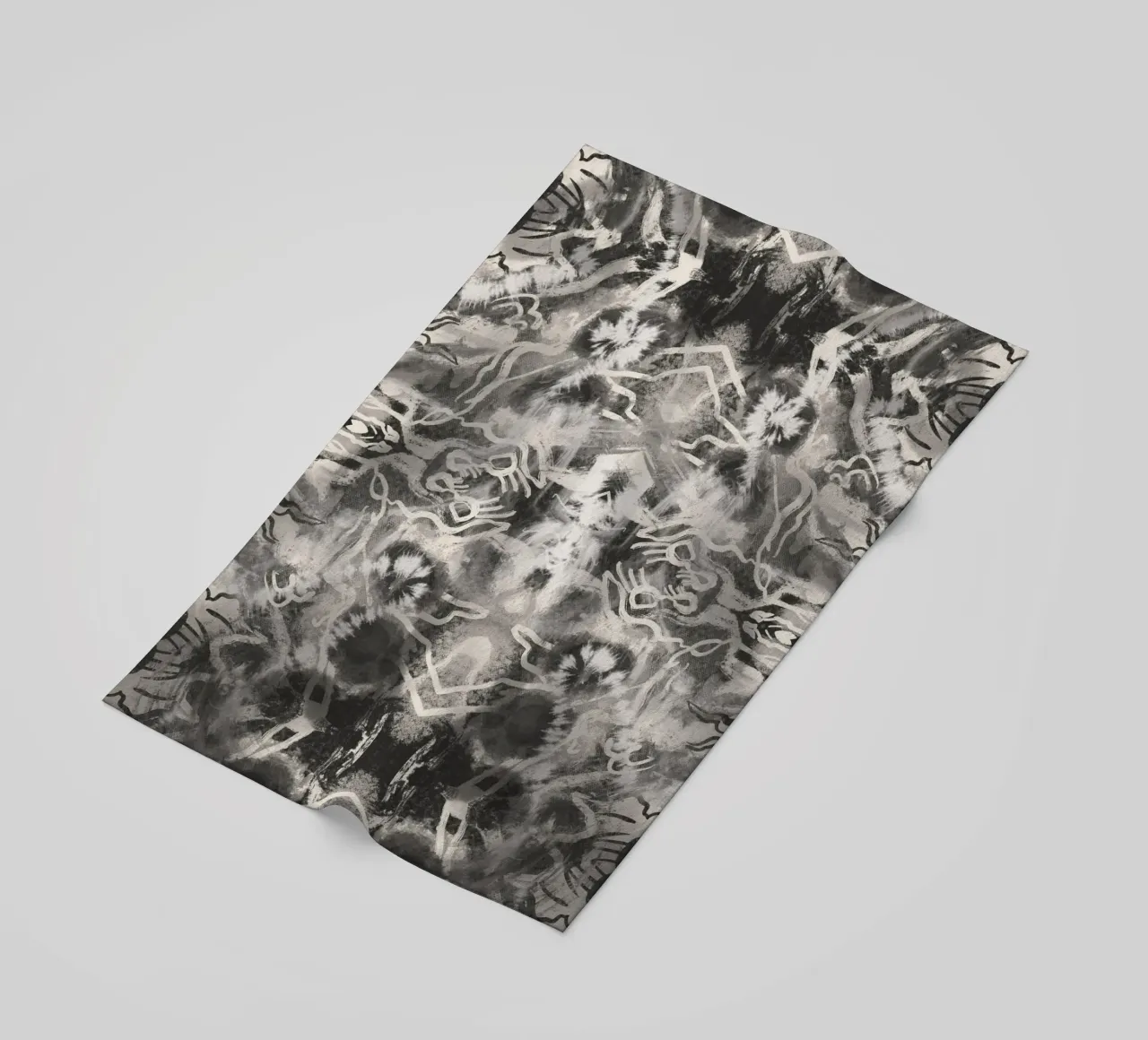 Rorschach 09 in bianco e nero telo mare da Little Dean