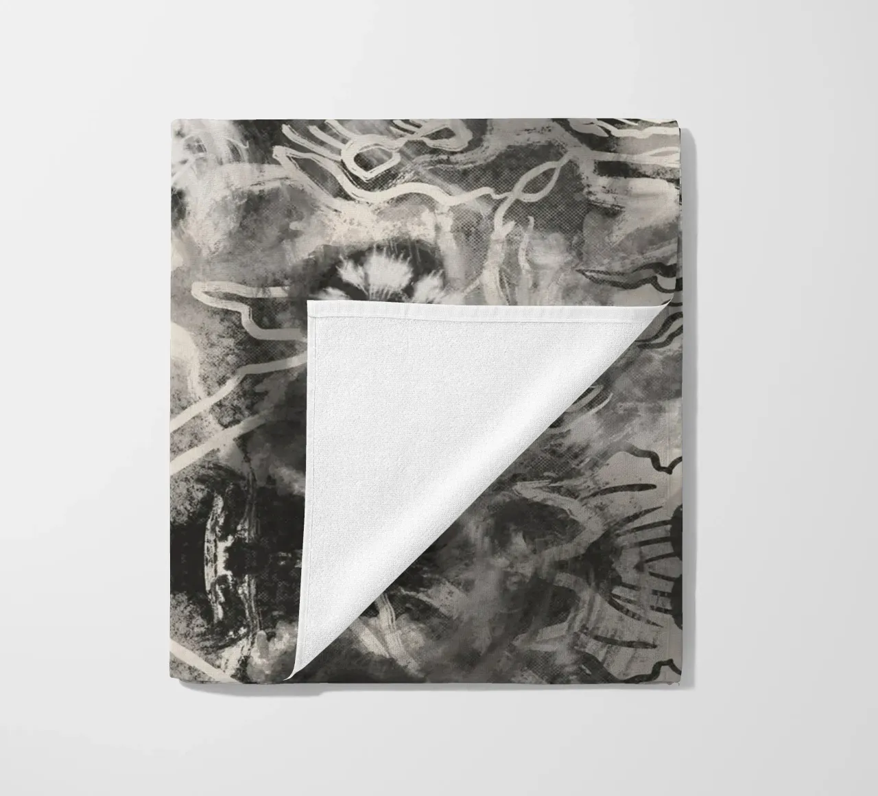 Rorschach 09 in bianco e nero telo mare da Little Dean