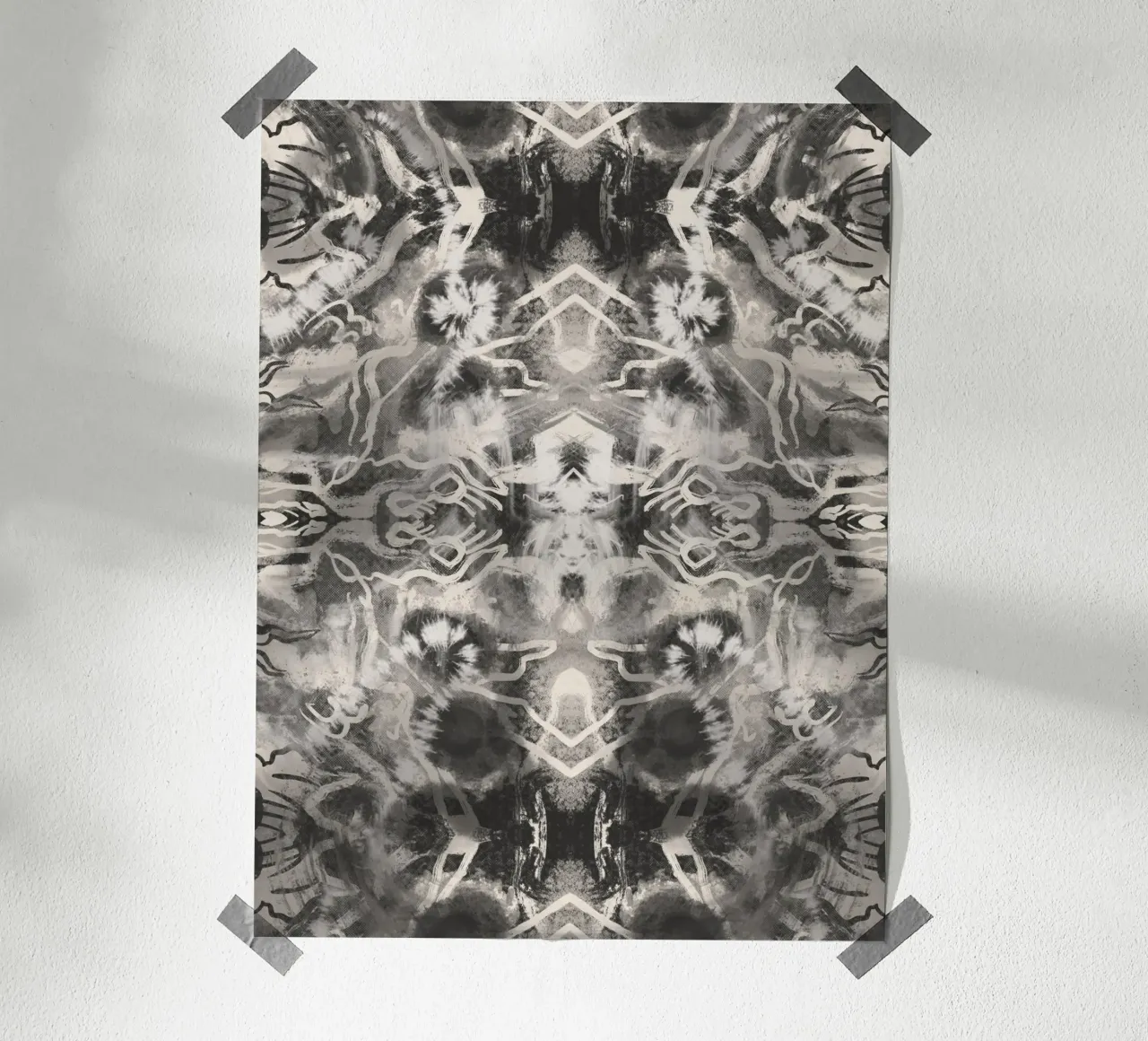 Rorschach 09 in bianco e nero carta hahnemühle da Little Dean