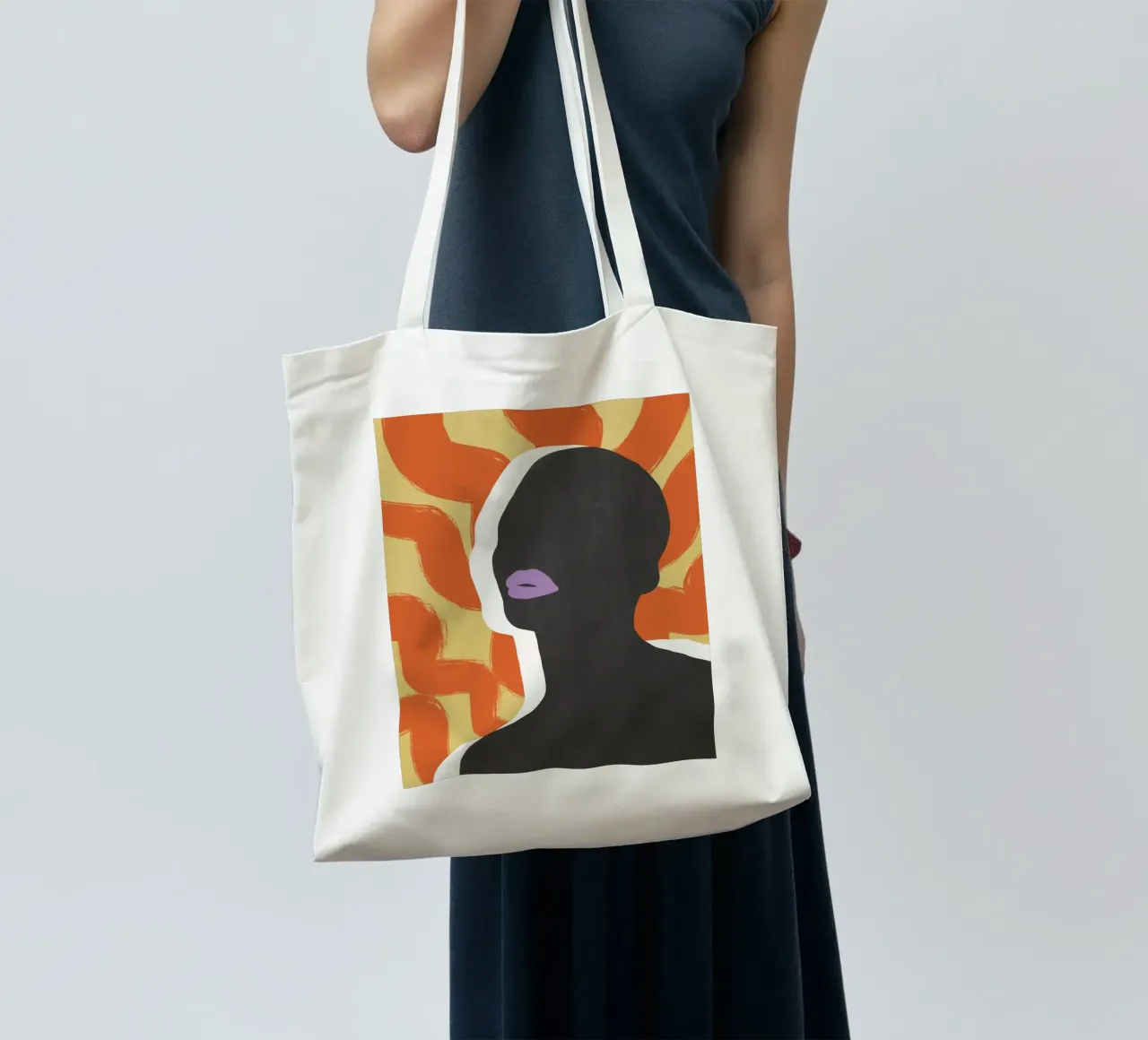 Modello nero 04 borsa in juta da Little Dean