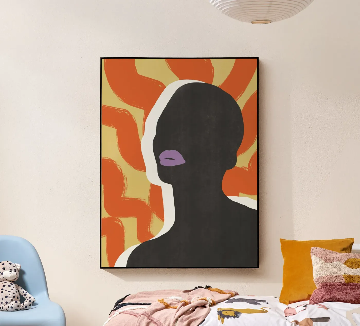 Zwart model 04 acryl van Little Dean