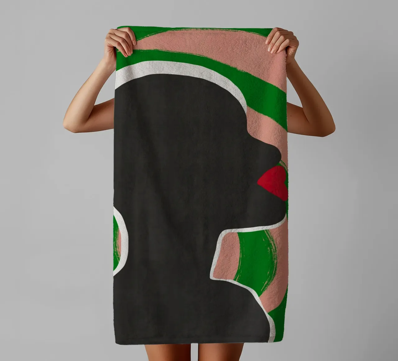 Black model 05 towel by Little Dean