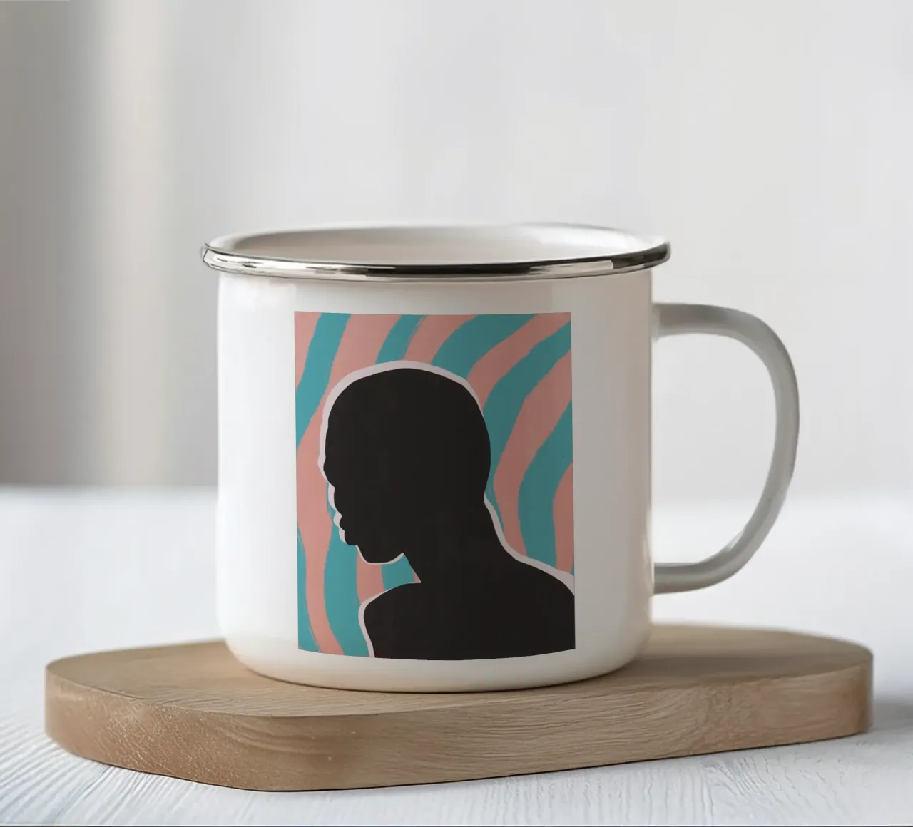 Nero modello 06 tazza in smalto da Little Dean