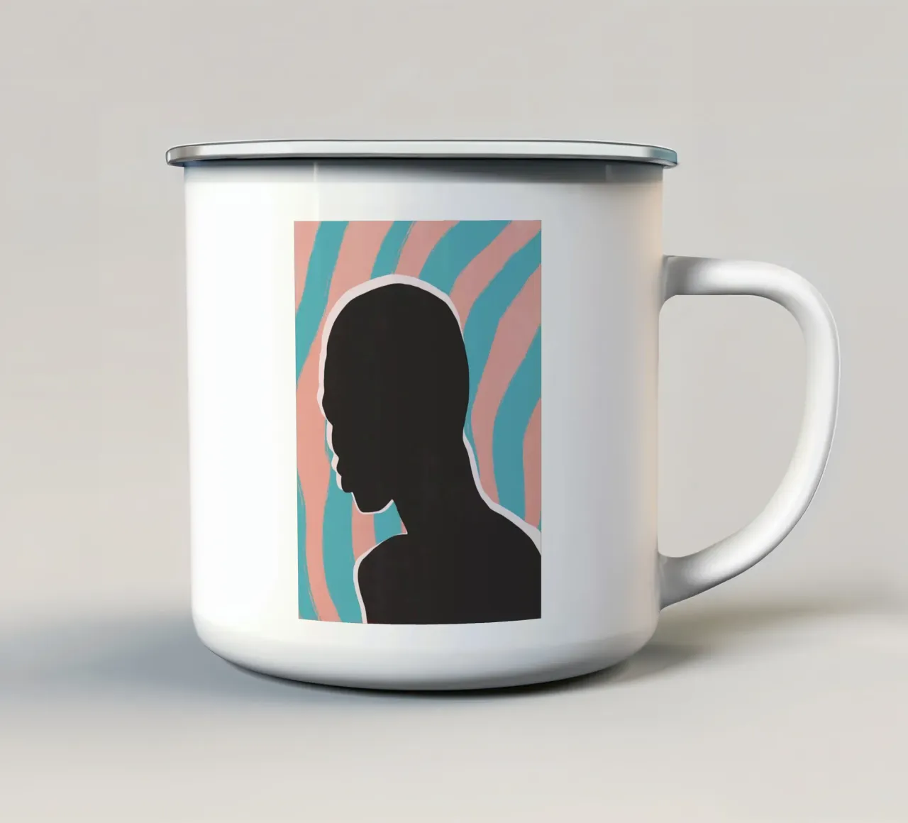 Nero modello 06 tazza in smalto da Little Dean