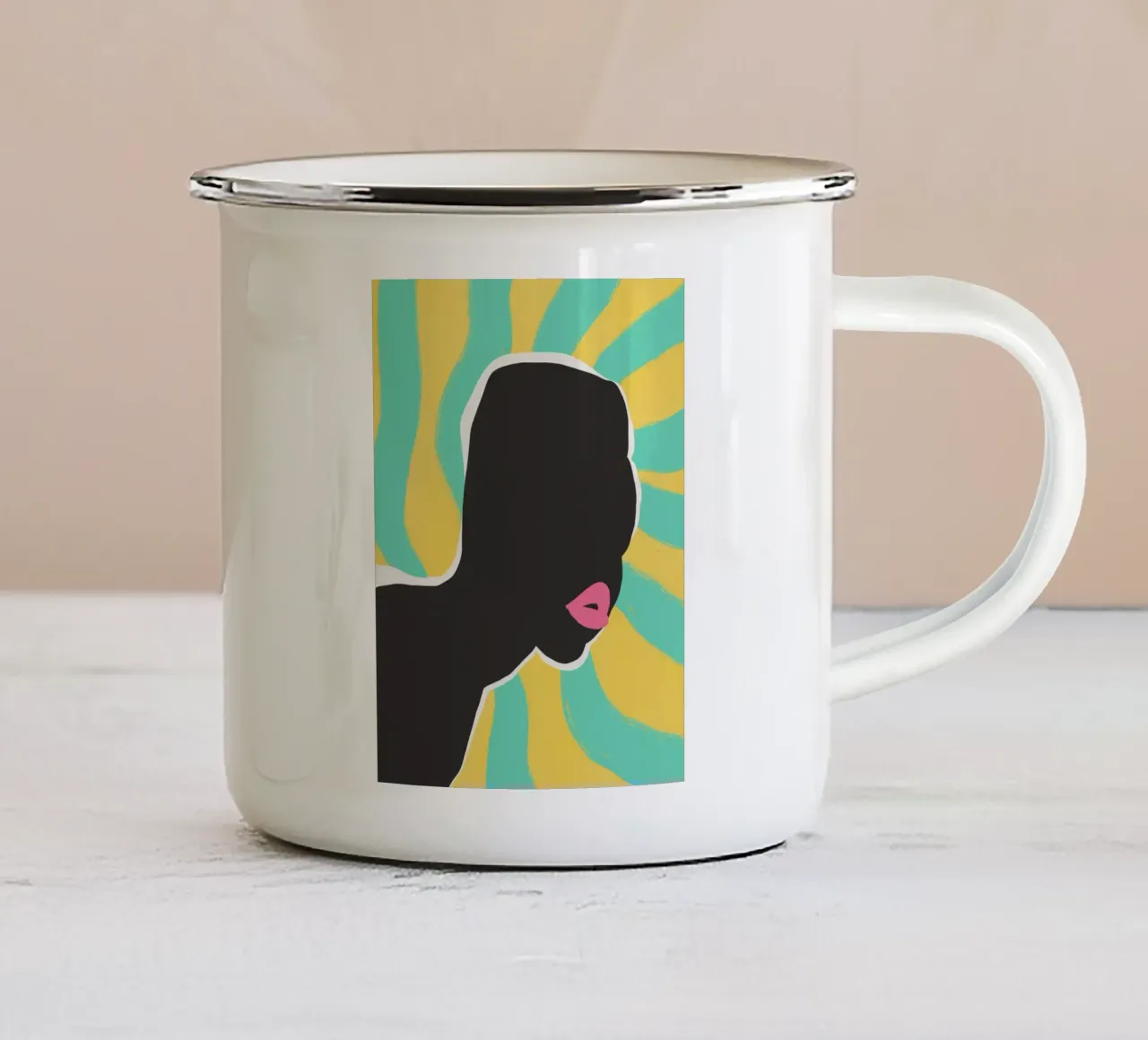 Modello nero 07 tazza in smalto da Little Dean