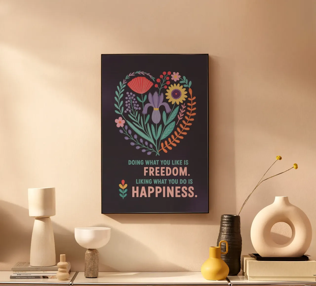 FREEDOM & HAPPINESS acrylic glass by 20 Farben