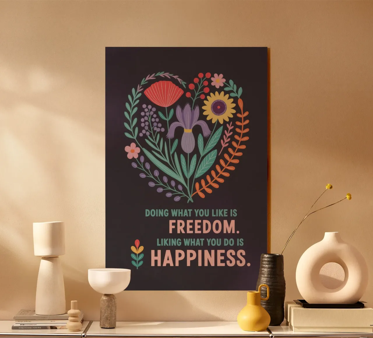 FREEDOM & HAPPINESS acrylic glass by 20 Farben