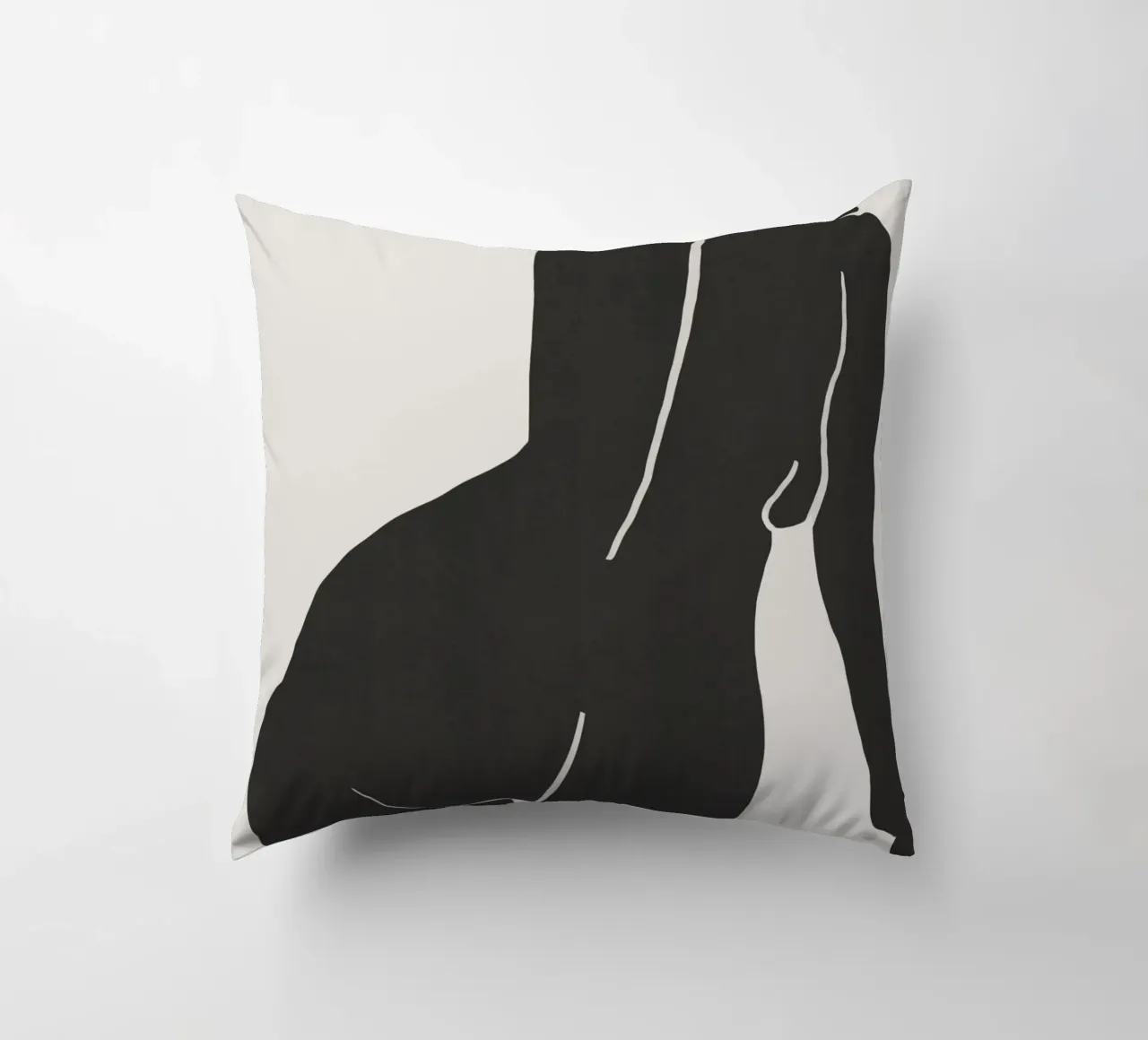 Nudo in nero cuscino da Little Dean