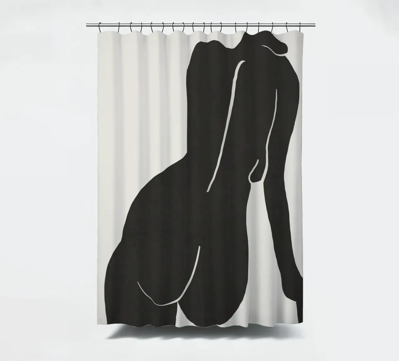 Nudo in nero tenda da doccia da Little Dean