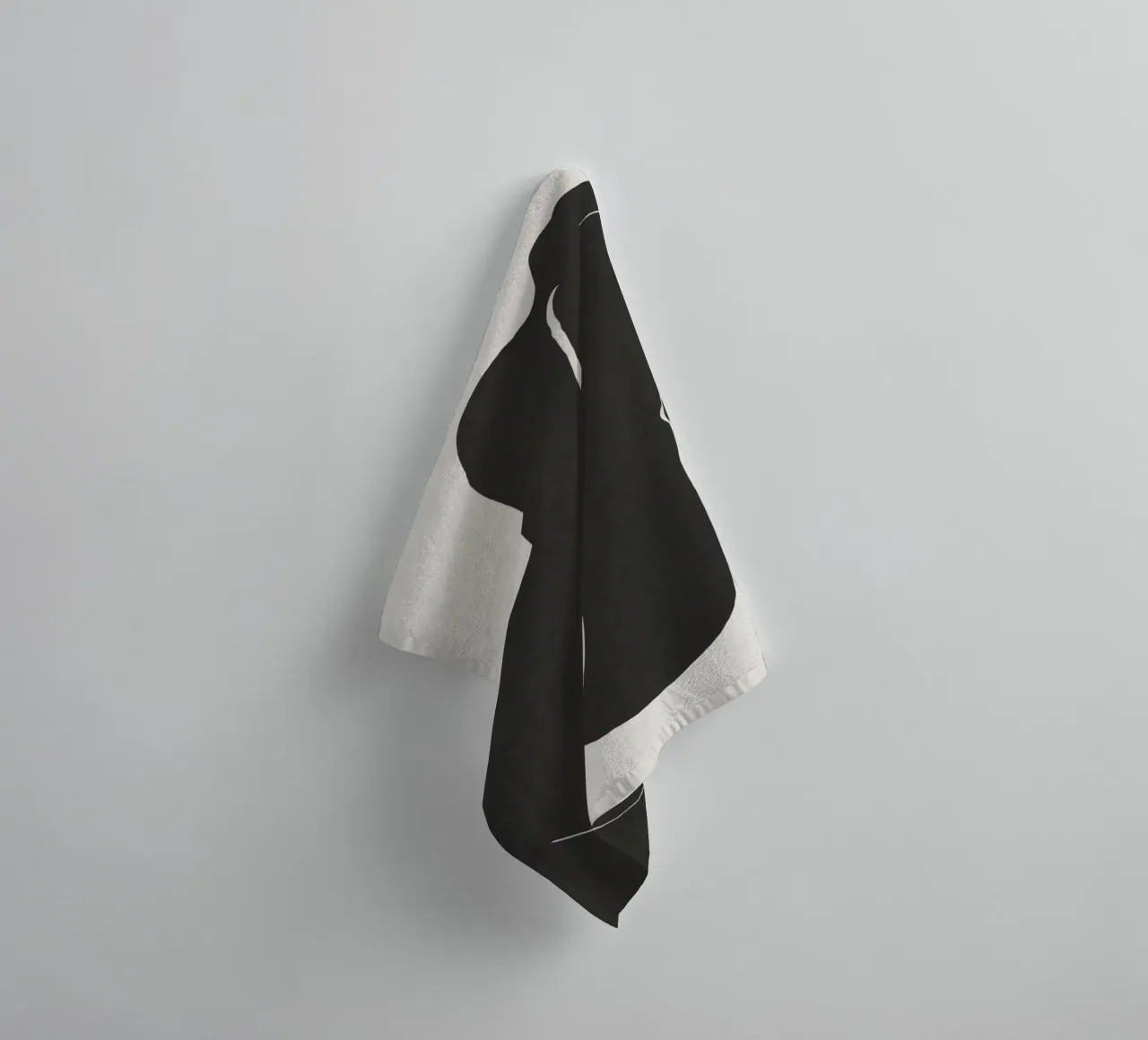 Nudo in nero asciugamano da bagno da Little Dean