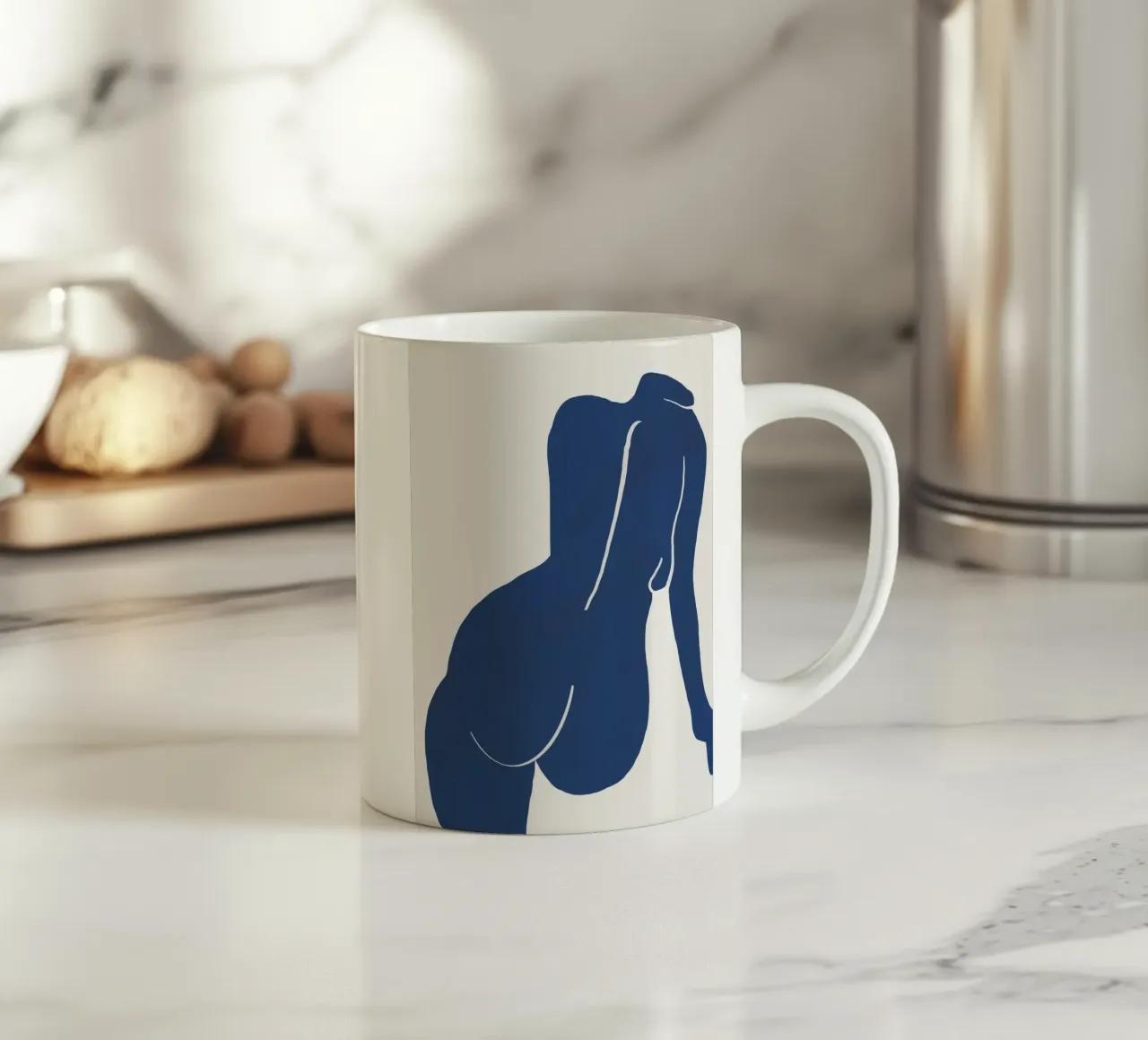 Nudo in blu tazza in ceramica da Little Dean