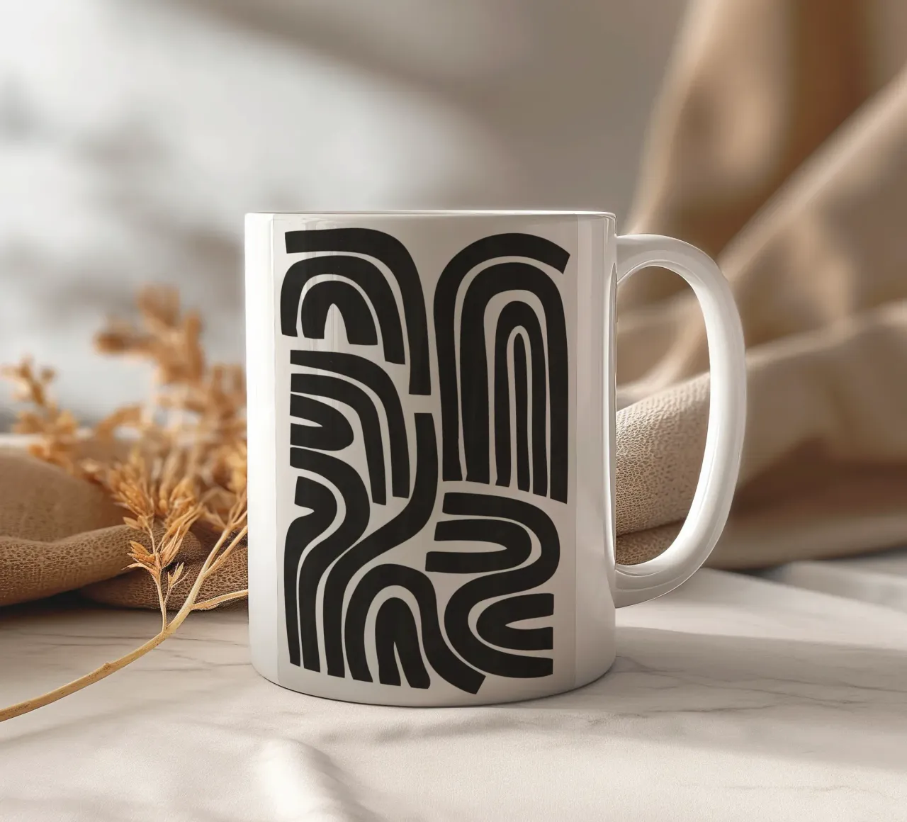 Striscia tagliata tazza in ceramica da Little Dean
