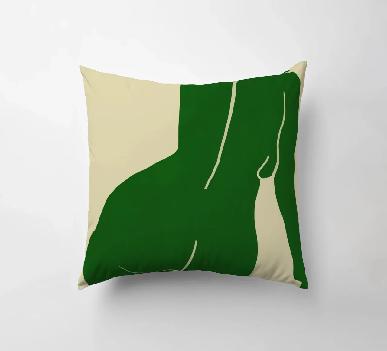 Nudo in verde cuscino da Little Dean