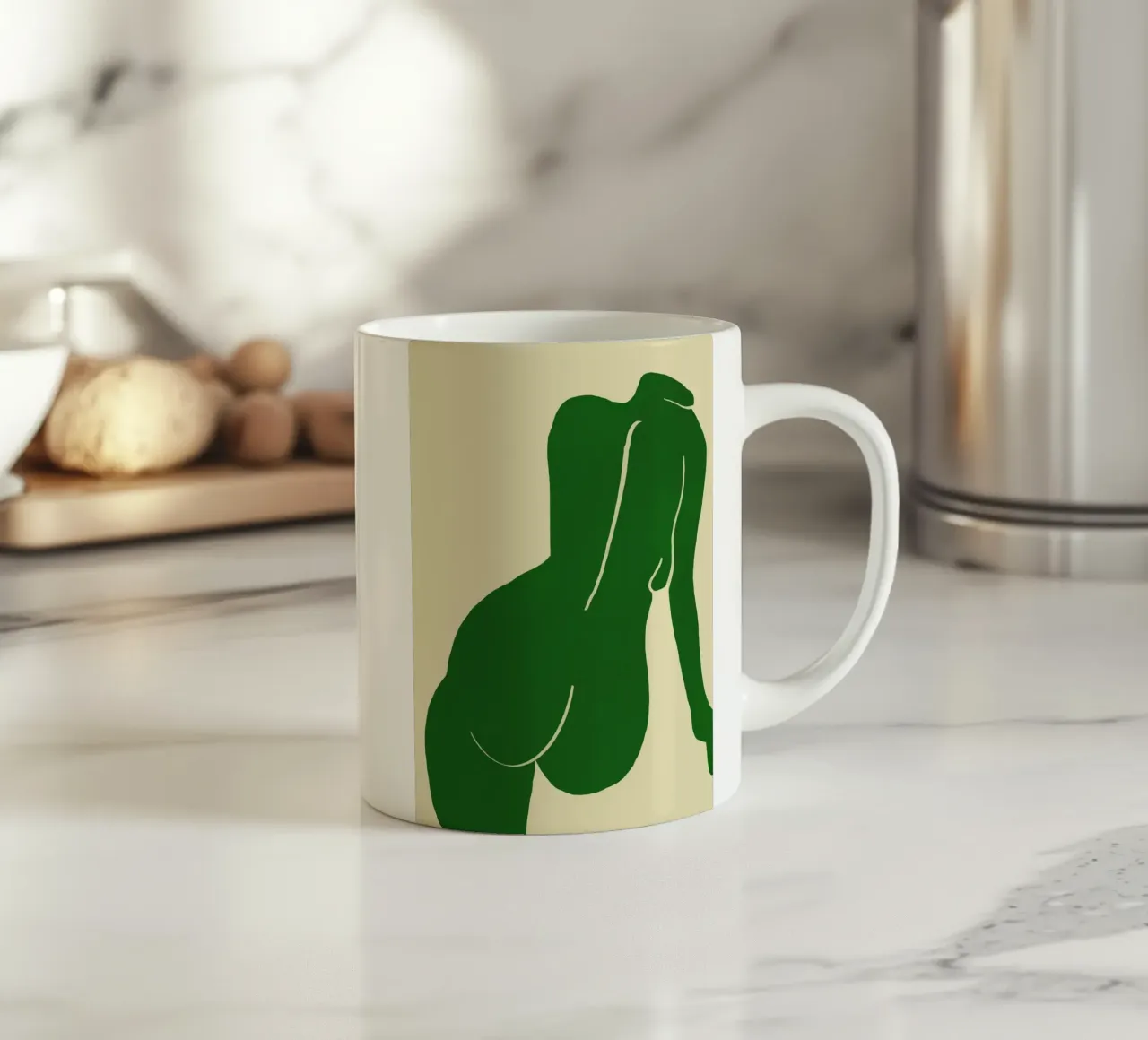 Nudo in verde tazza in ceramica da Little Dean