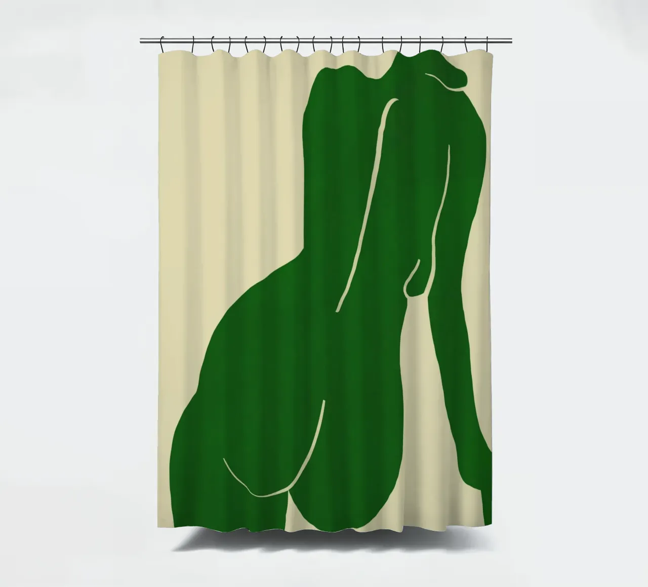 Nudo in verde tenda da doccia da Little Dean