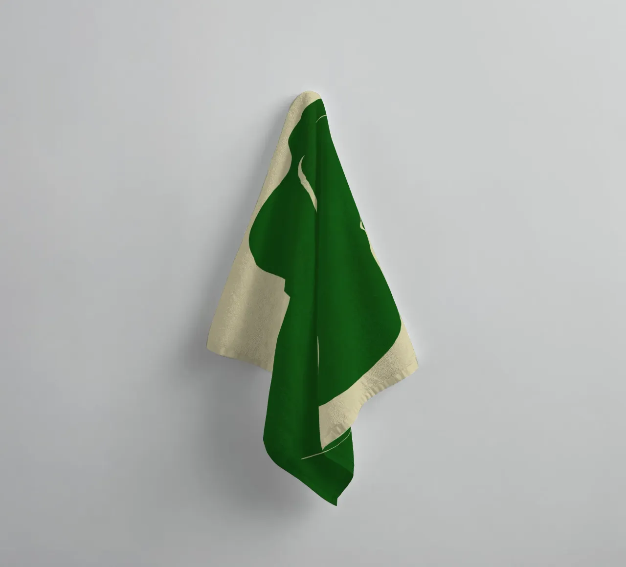 Nudo in verde asciugamano da bagno da Little Dean