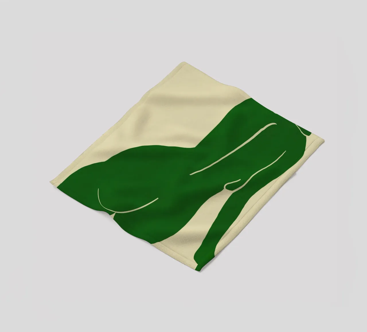 Nudo in verde coperta in pile da Little Dean