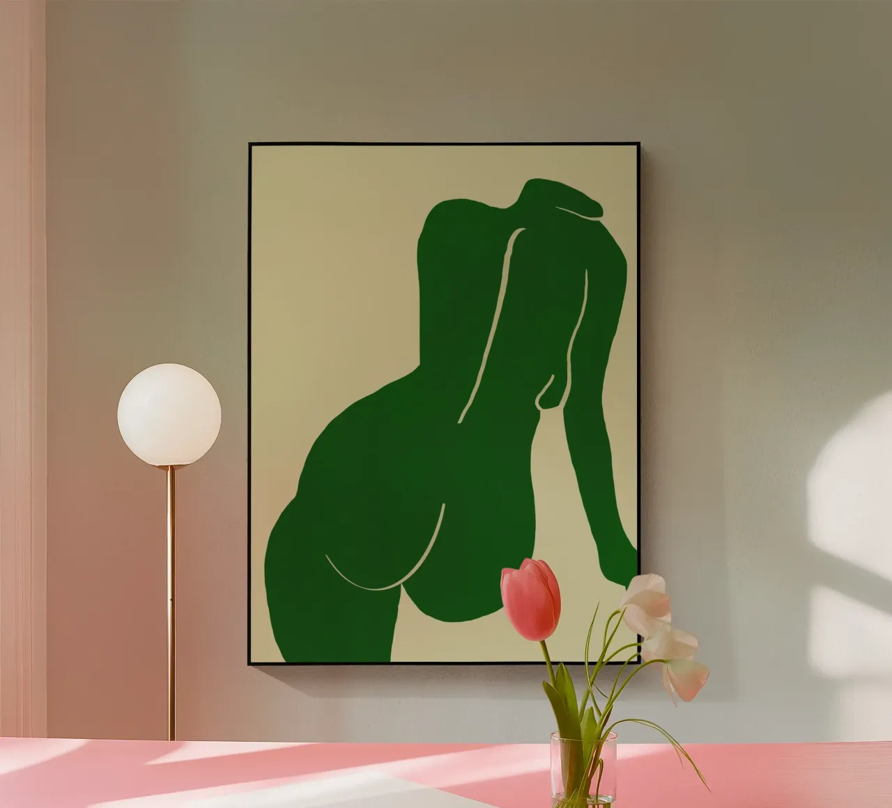 Nudo in verde plexiglass da Little Dean