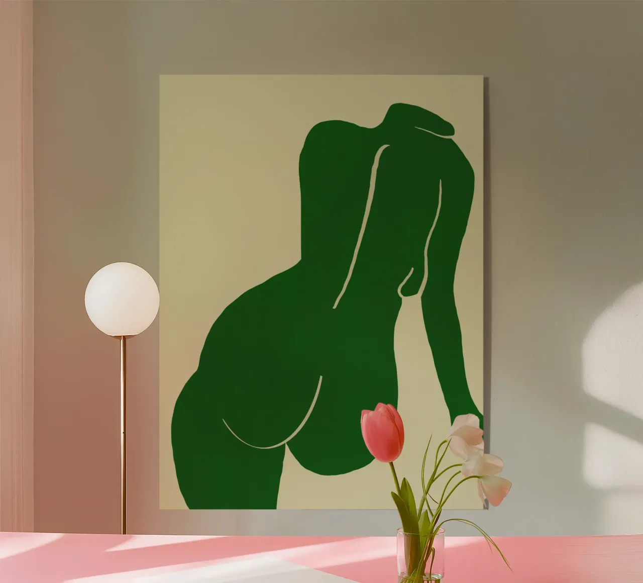 Nudo in verde plexiglass da Little Dean