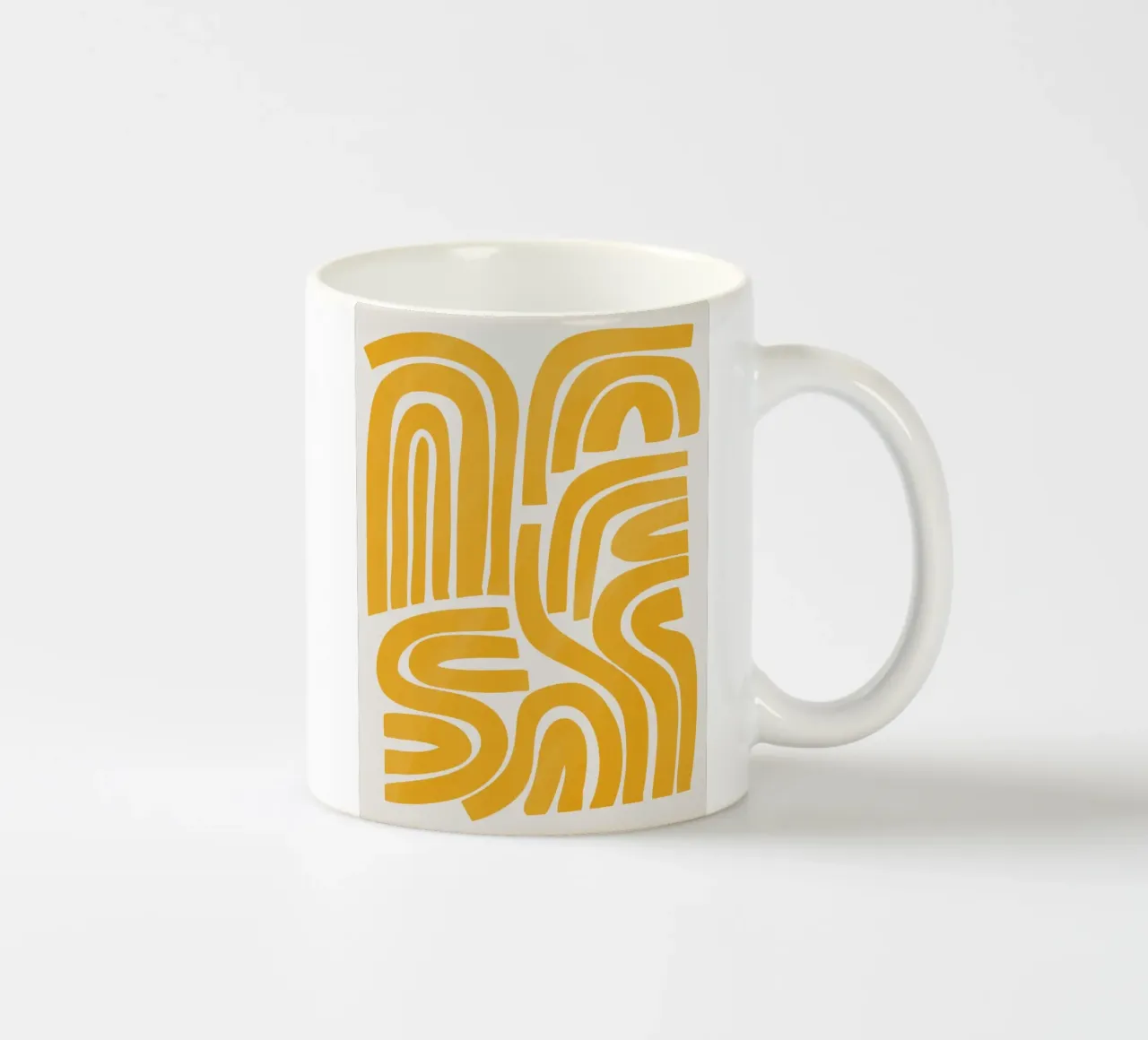 Striscia in giallo tazza in ceramica da Little Dean