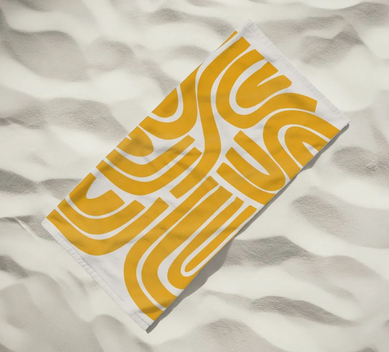 Striscia in giallo telo mare da Little Dean