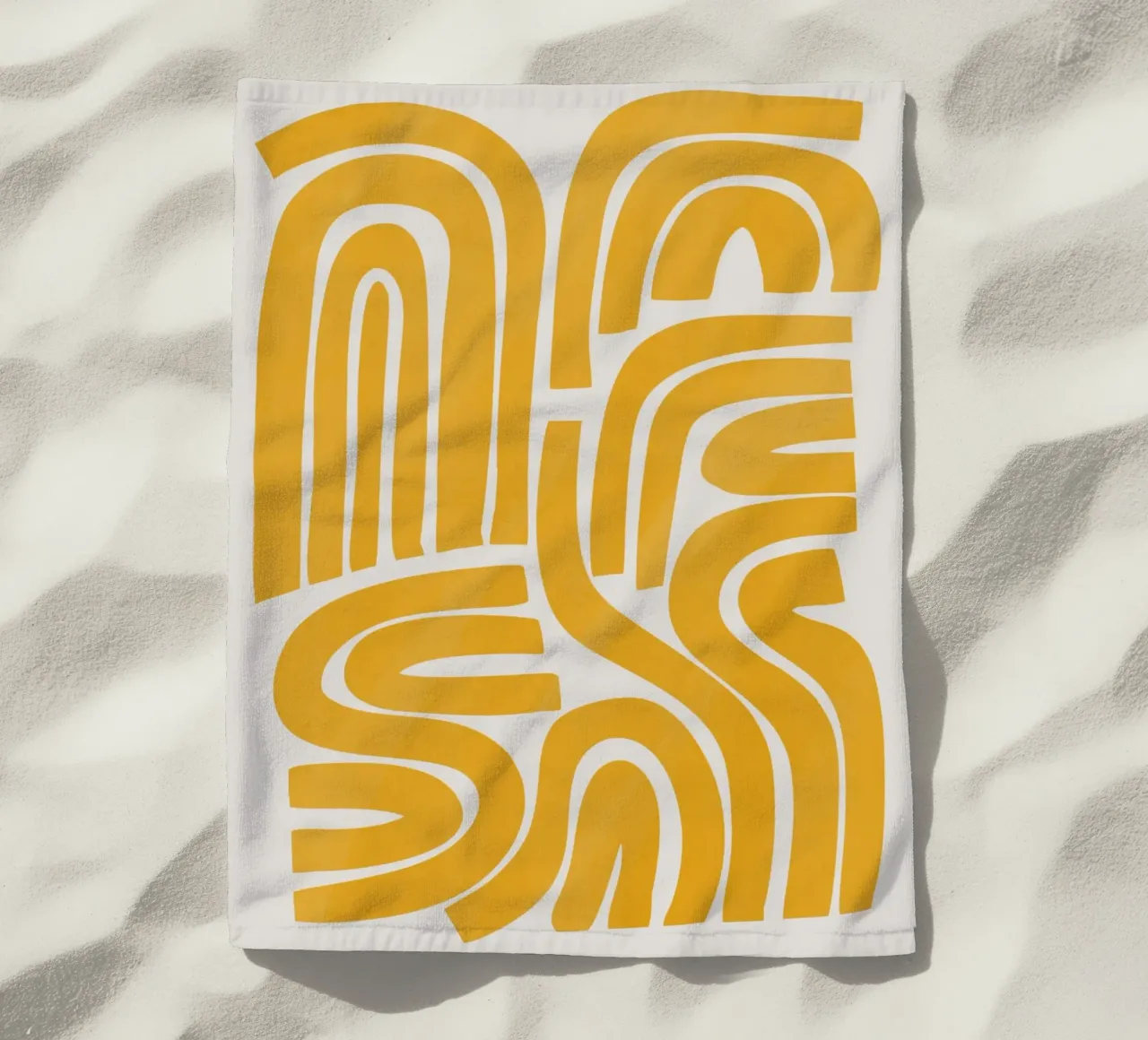 Striscia in giallo telo mare da Little Dean