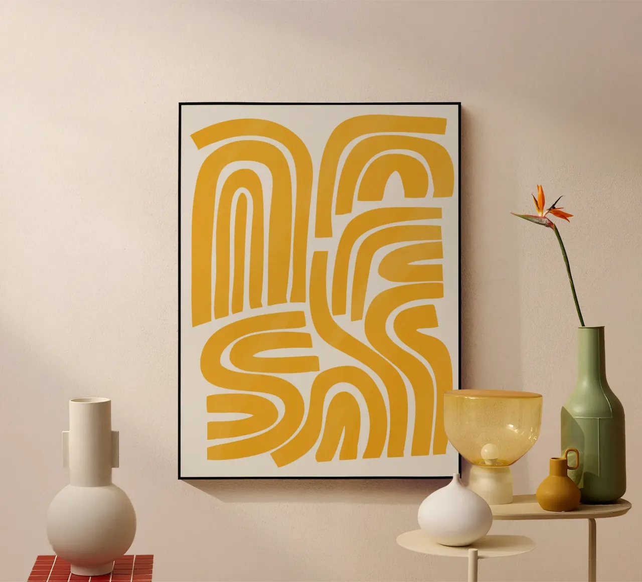 Striscia in giallo plexiglass da Little Dean