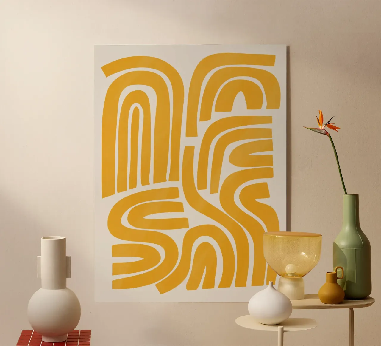 Striscia in giallo plexiglass da Little Dean