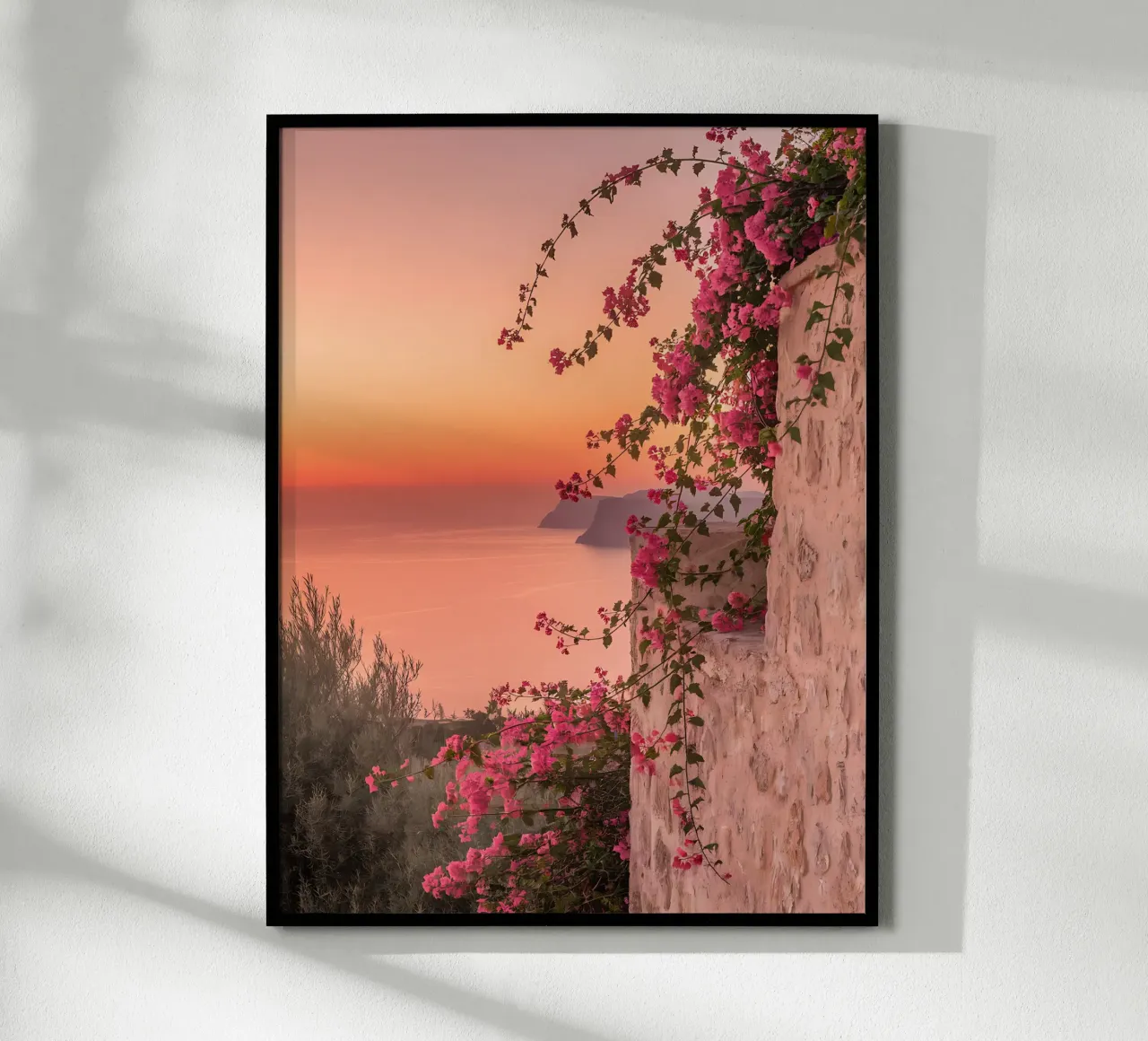 Rosa Bougainvillea bei Sonnenuntergang Hahnemühle von Casa Limon