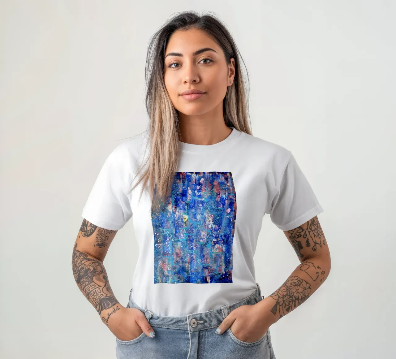 Inspired by Hans Hofmann 6. t-shirt da Thierry Vobmann Abstract painting