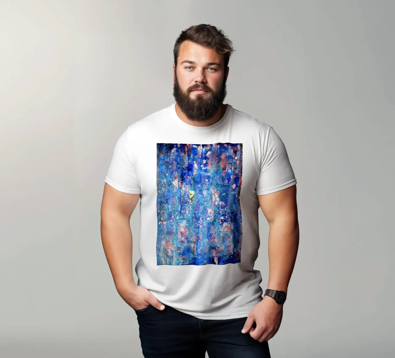 Inspired by Hans Hofmann 6. t-shirt da Thierry Vobmann Abstract painting