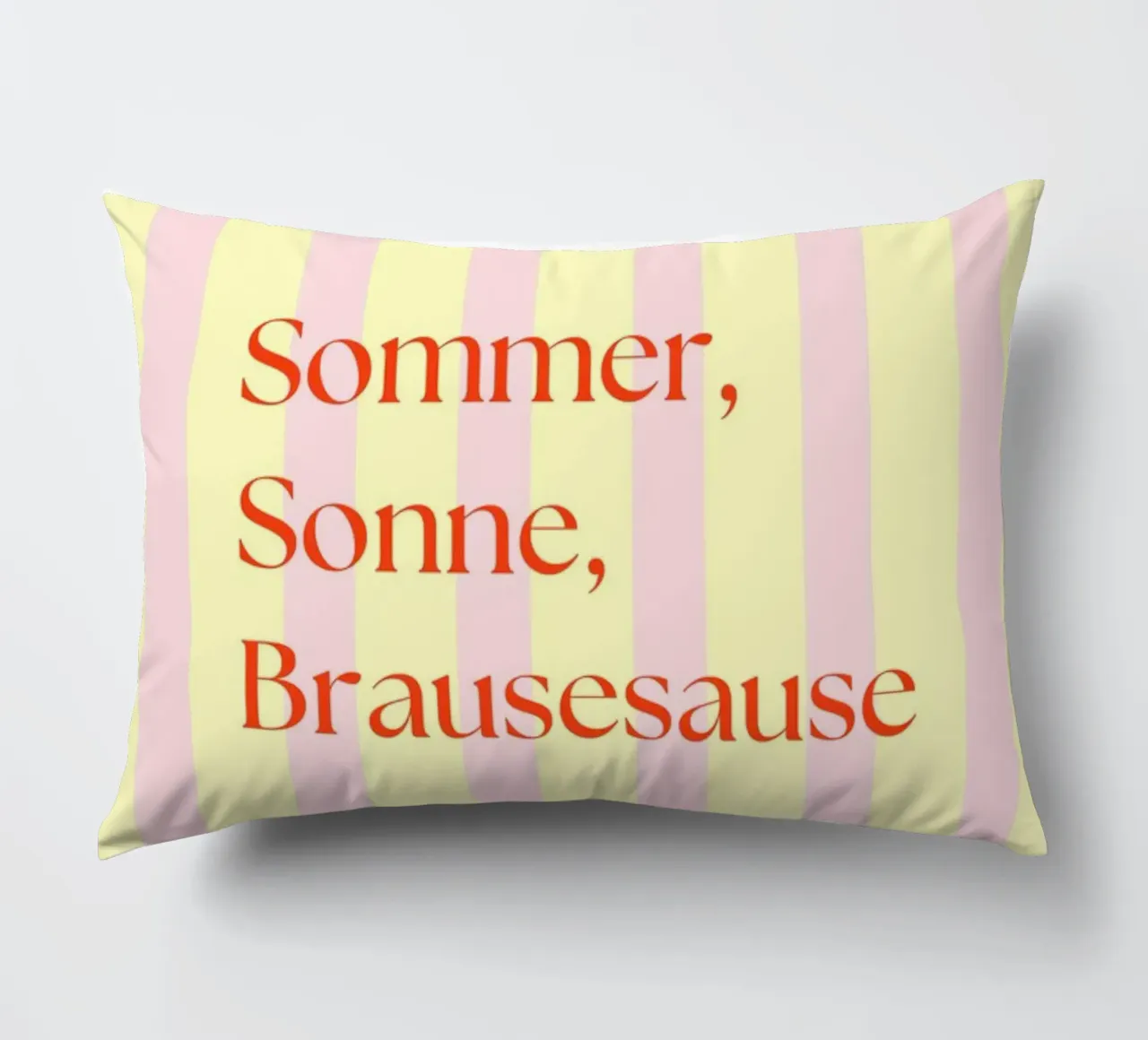 Sommer, Sonne, Brausesause | Summer feeling | rosa, gelb decorative cushion by keinkonzept