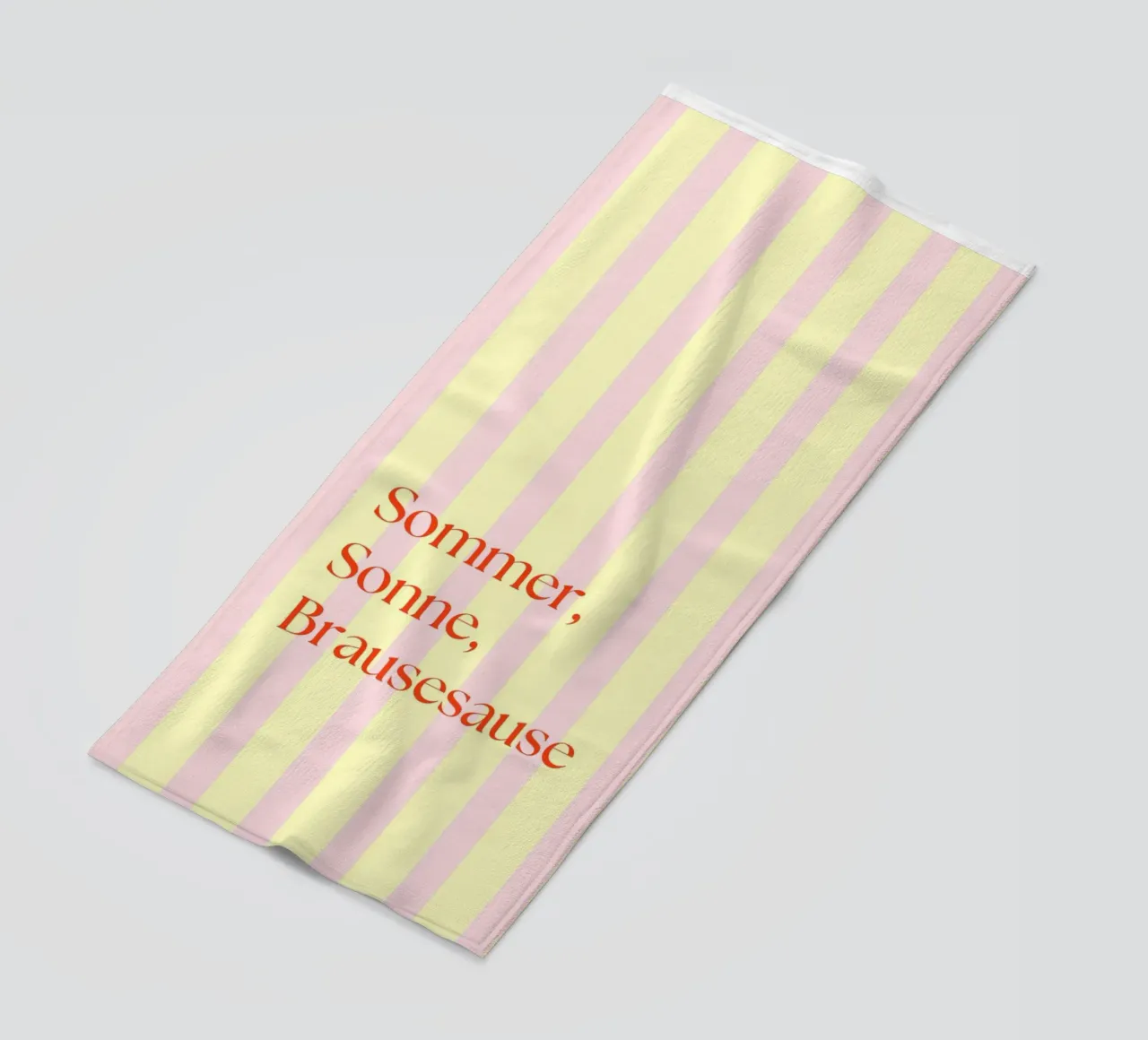 Sommer, Sonne, Brausesause | Summer feeling | rosa, gelb beach towel by keinkonzept