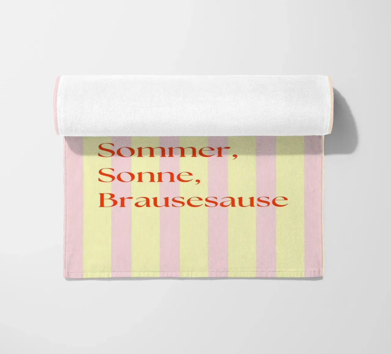 Sommer, Sonne, Brausesause | Summer feeling | rosa, gelb beach towel by keinkonzept