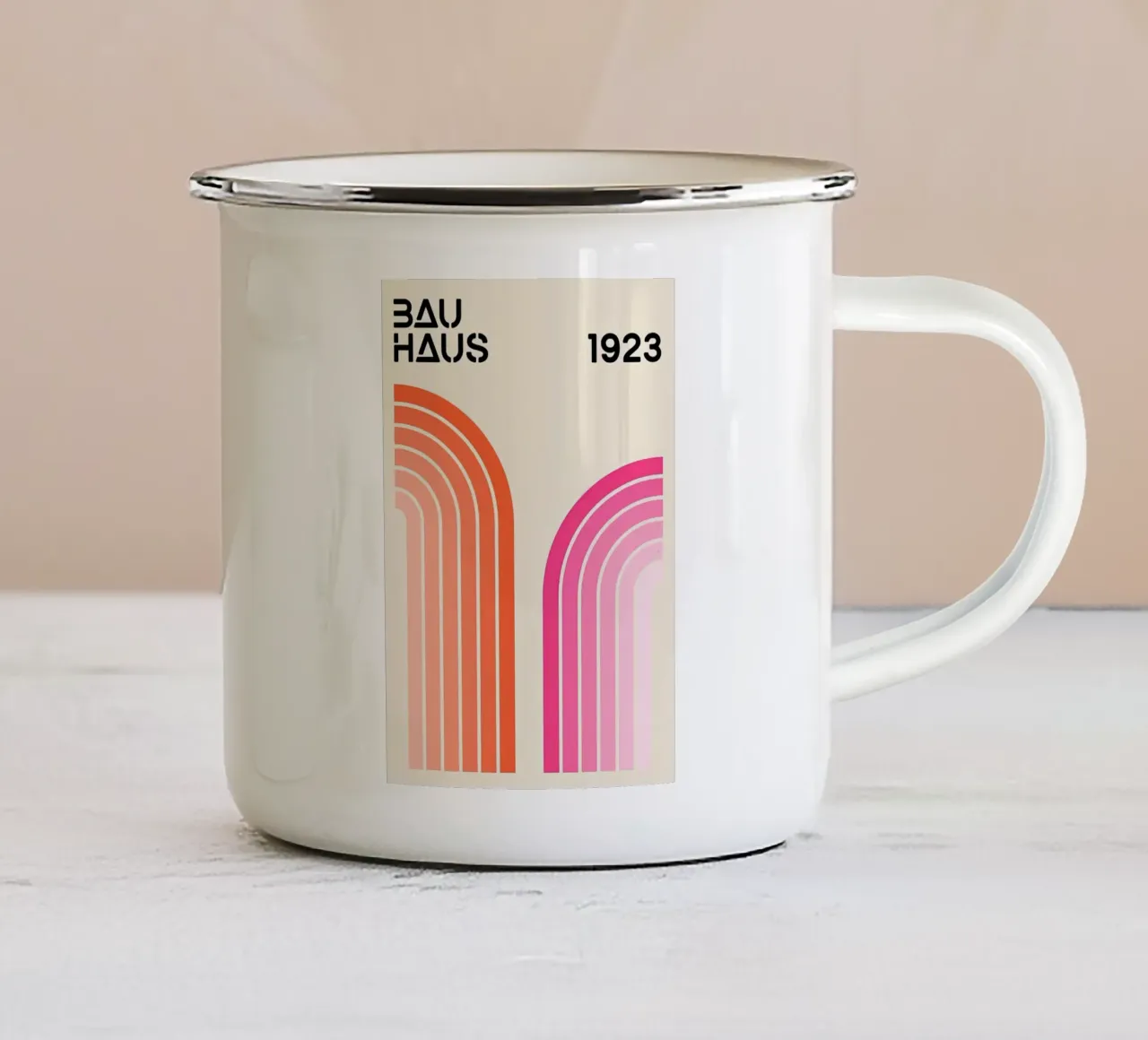 Rainbow Stripes tazza in smalto da Mellisa King