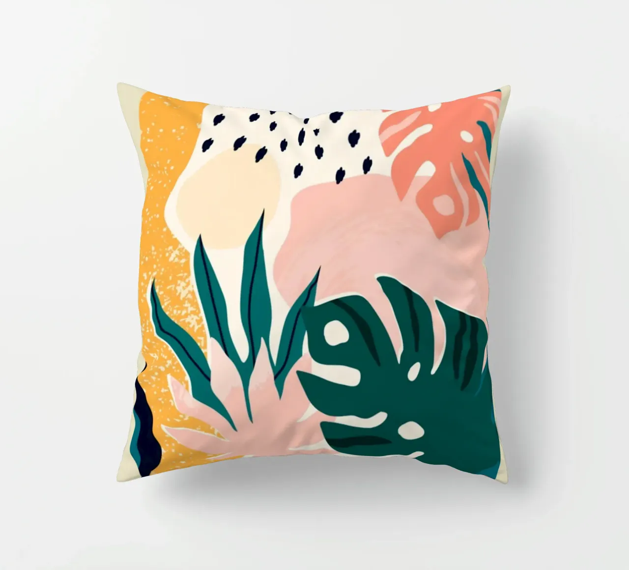 Praga floreale astratta - Botaniche moderne di metà secolo cuscino da homdeco