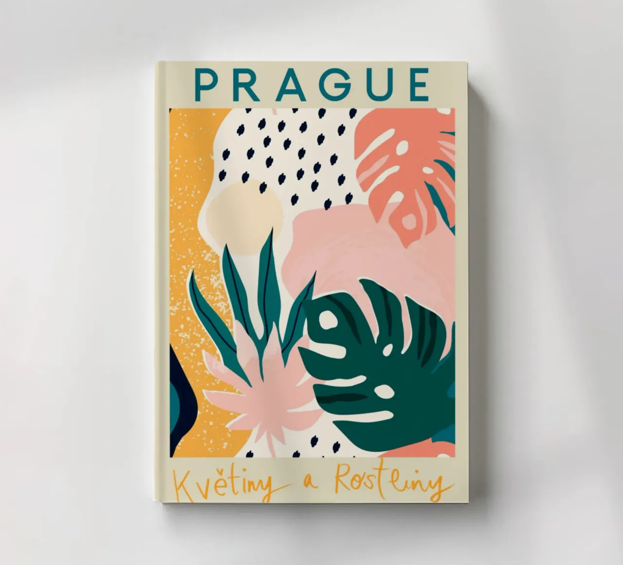 Praga floreale astratta - Botaniche moderne di metà secolo diario da homdeco