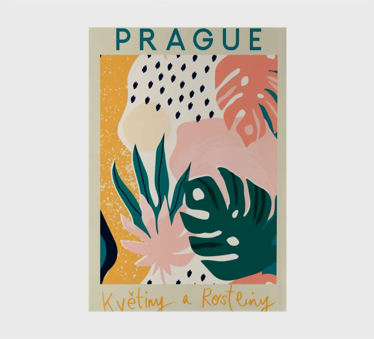 Praga floreale astratta - Botaniche moderne di metà secolo diario da homdeco