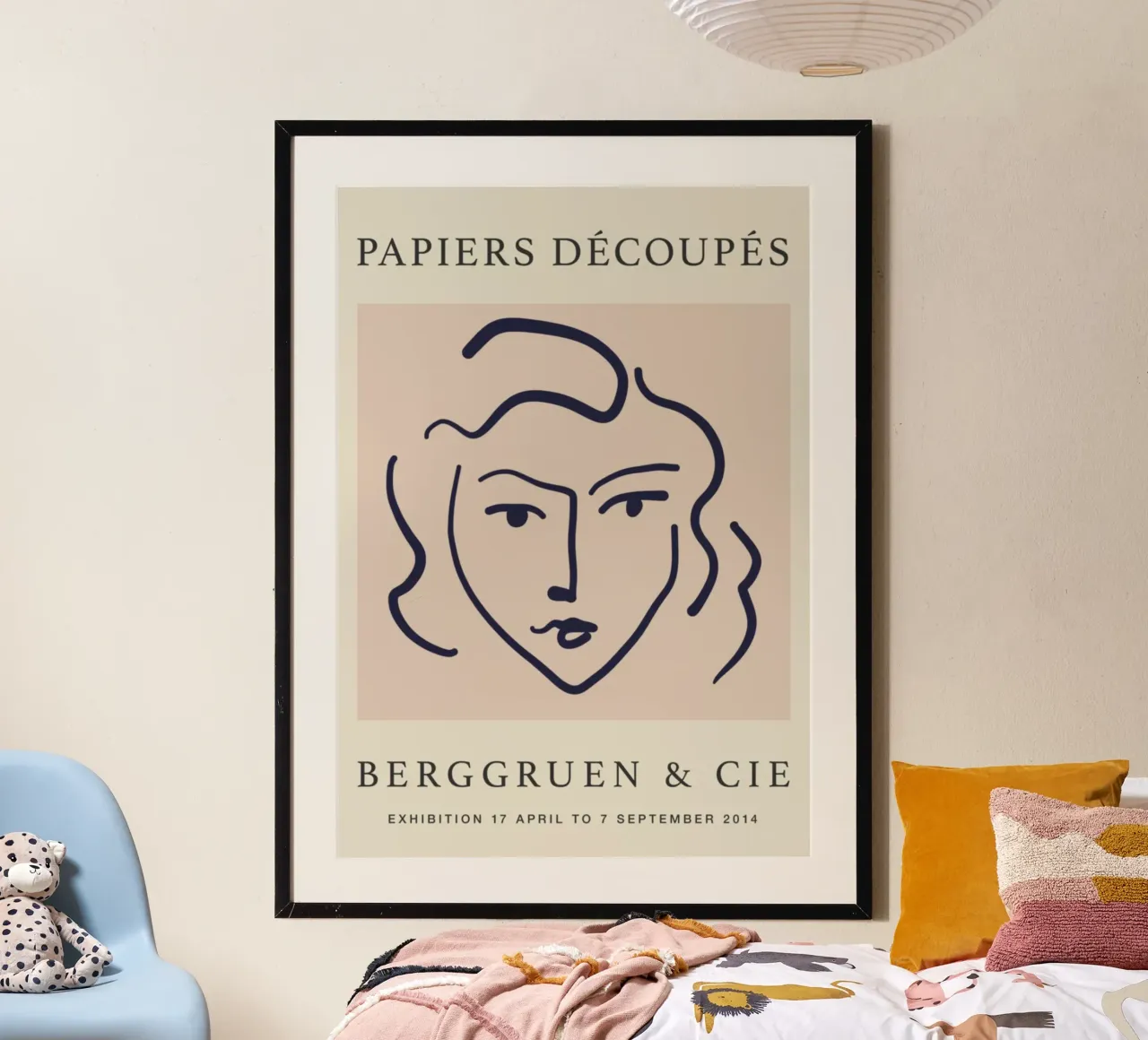 Mostra di Berggruen ispirata a Matisse "Papiers Découpés" Pri poster con telaio in legno da homdeco